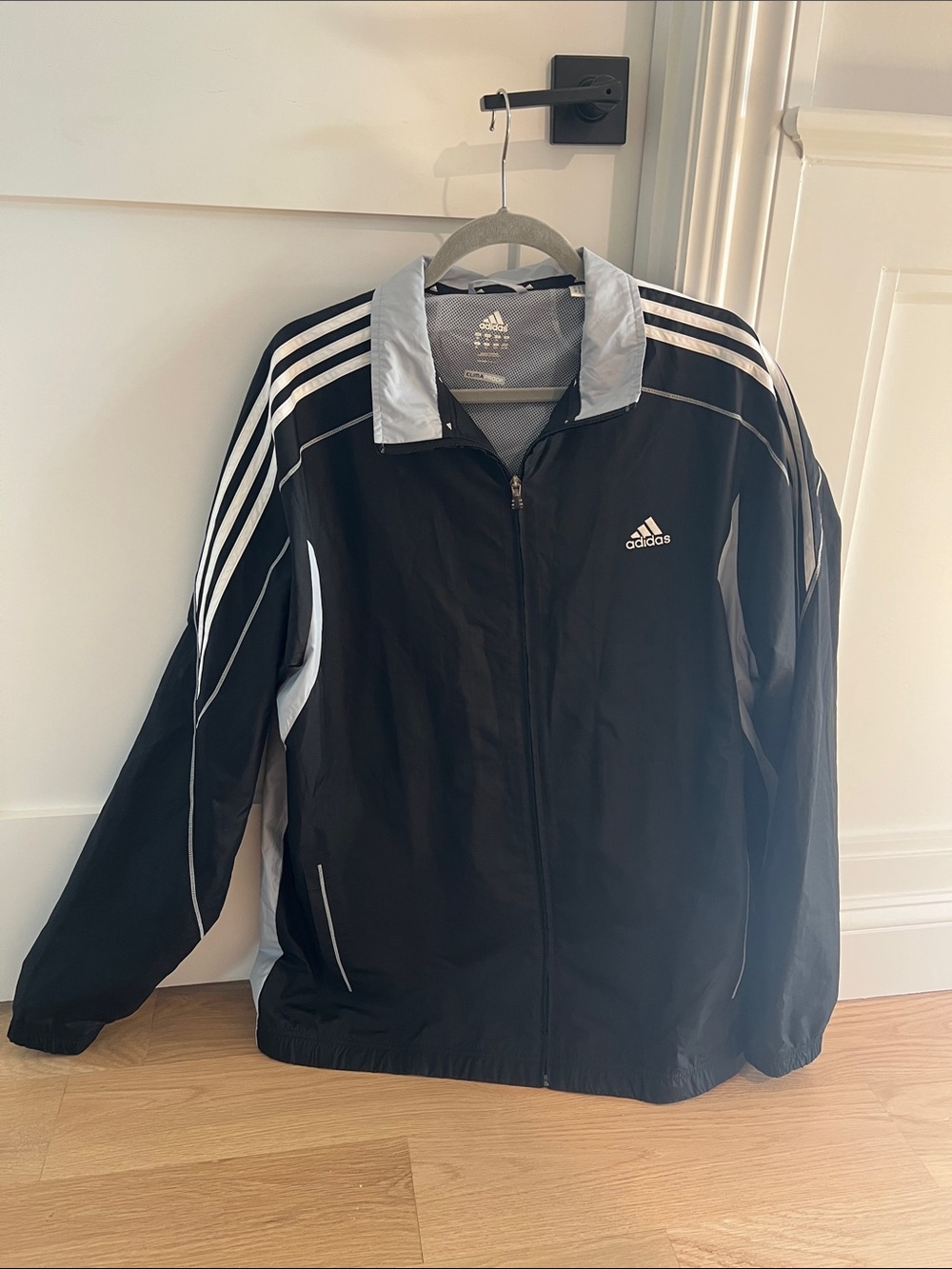 adidas Black and White Men’s Windbreaker Jacket